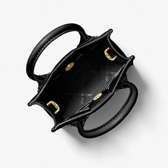 NWT! NEW! Michael Kors Mercer Extra-Small Pebbled Leather Crossbody Bag Navy - Picture 4 of 12